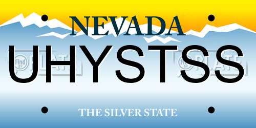 UHYSTSS Nevada License Plate