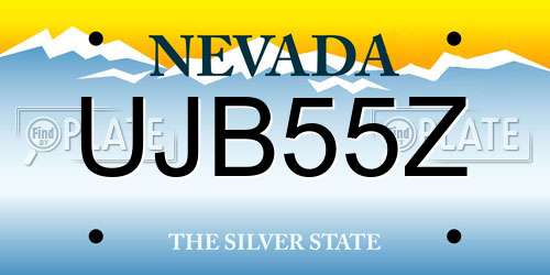 UJB55Z Nevada License Plate