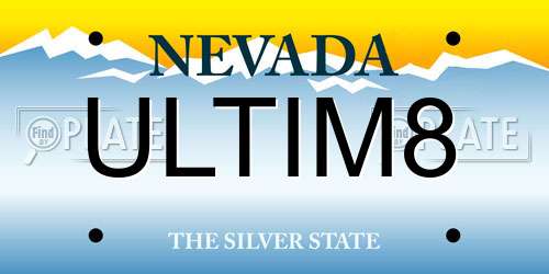 ULTIM8 Nevada License Plate
