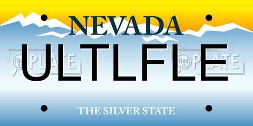 ULTLFLE Nevada License Plate