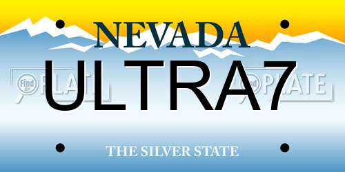ULTRA7 Nevada License Plate