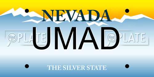 UMAD Nevada License Plate