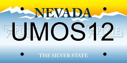 UMOS12 Nevada License Plate