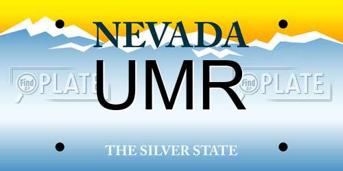 UMR Nevada License Plate