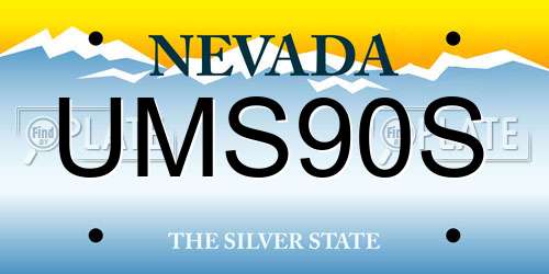 UMS90S Nevada License Plate
