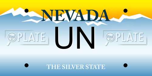 UN Nevada License Plate