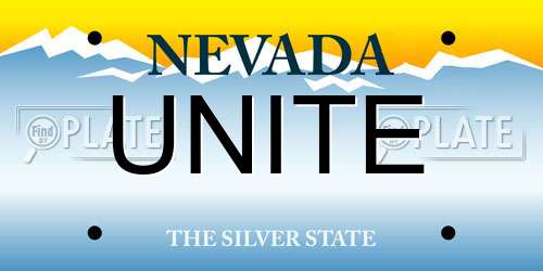 UNITE Nevada License Plate