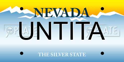 UNTITA Nevada License Plate