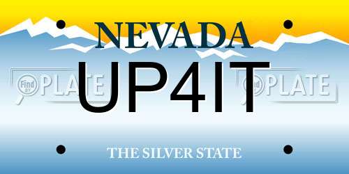 UP4IT Nevada License Plate