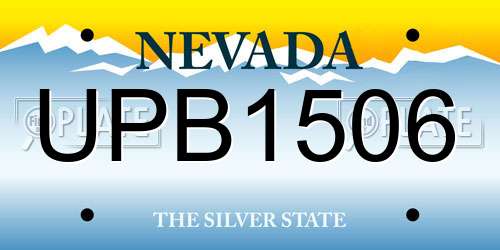 UPB1506 Nevada License Plate
