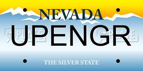 UPENGR Nevada License Plate