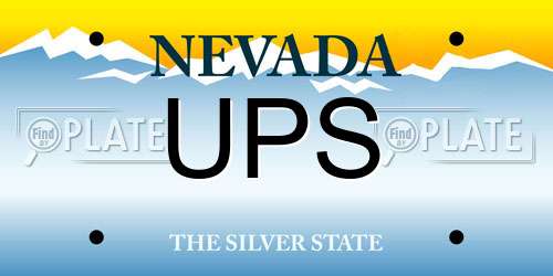 UPS Nevada License Plate
