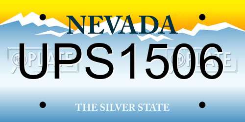UPS1506 Nevada License Plate