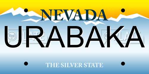 URABAKA Nevada License Plate
