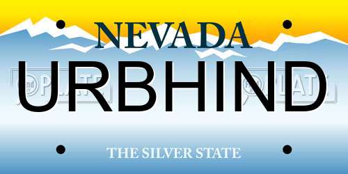 URBHIND Nevada License Plate