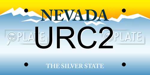 URC2 Nevada License Plate