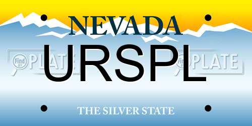 URSPL Nevada License Plate