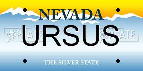 URSUS Nevada License Plate
