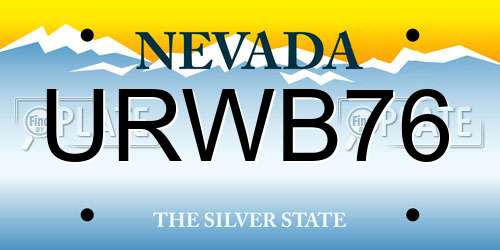 URWB76 Nevada License Plate