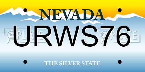 URWS76 Nevada License Plate