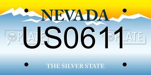 US0611 Nevada License Plate