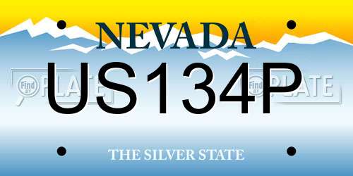 US134P Nevada License Plate