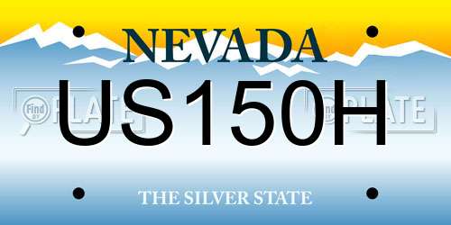 US150H Nevada License Plate