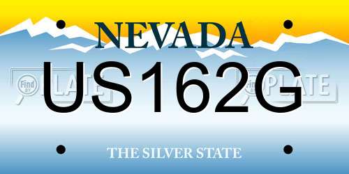 US162G Nevada License Plate