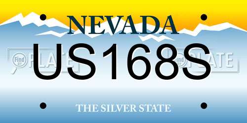 US168S Nevada License Plate