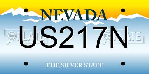 US217N Nevada License Plate