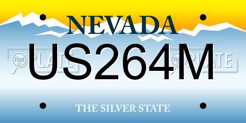 US264M Nevada License Plate