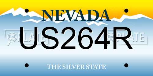 US264R Nevada License Plate
