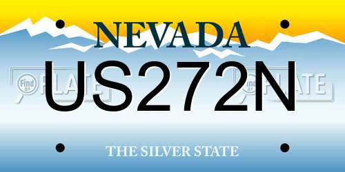 US272N Nevada License Plate