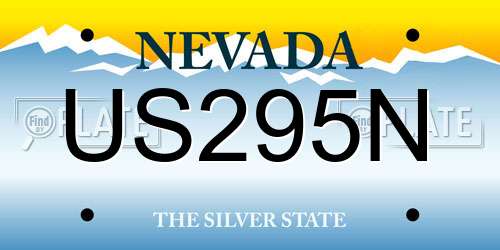 US295N Nevada License Plate
