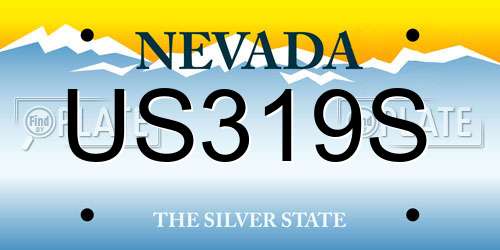 US319S Nevada License Plate