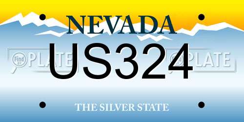 US324 Nevada License Plate