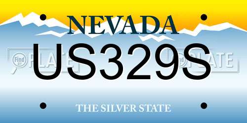 US329S Nevada License Plate