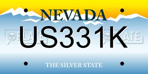 US331K Nevada License Plate