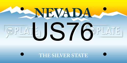 US76 Nevada License Plate