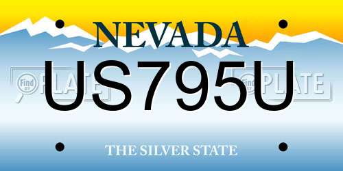 US795U Nevada License Plate