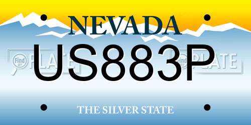 US883P Nevada License Plate