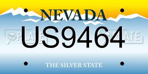 US9464 Nevada License Plate