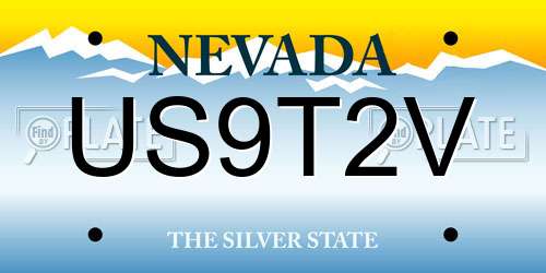 US9T2V Nevada License Plate