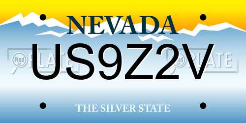 US9Z2V Nevada License Plate