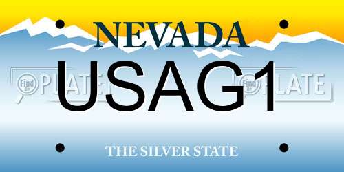 USAG1 Nevada License Plate