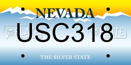 USC318 Nevada License Plate