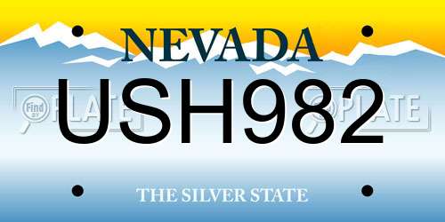 USH982 Nevada License Plate
