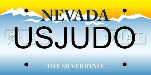 USJUDO Nevada License Plate