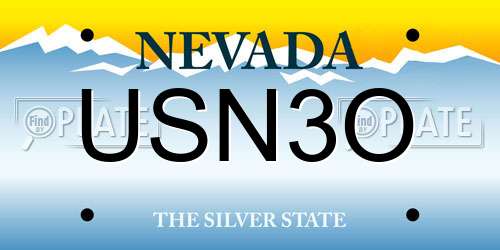 USN3O Nevada License Plate