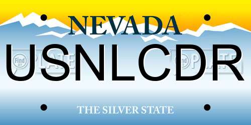 USNLCDR Nevada License Plate